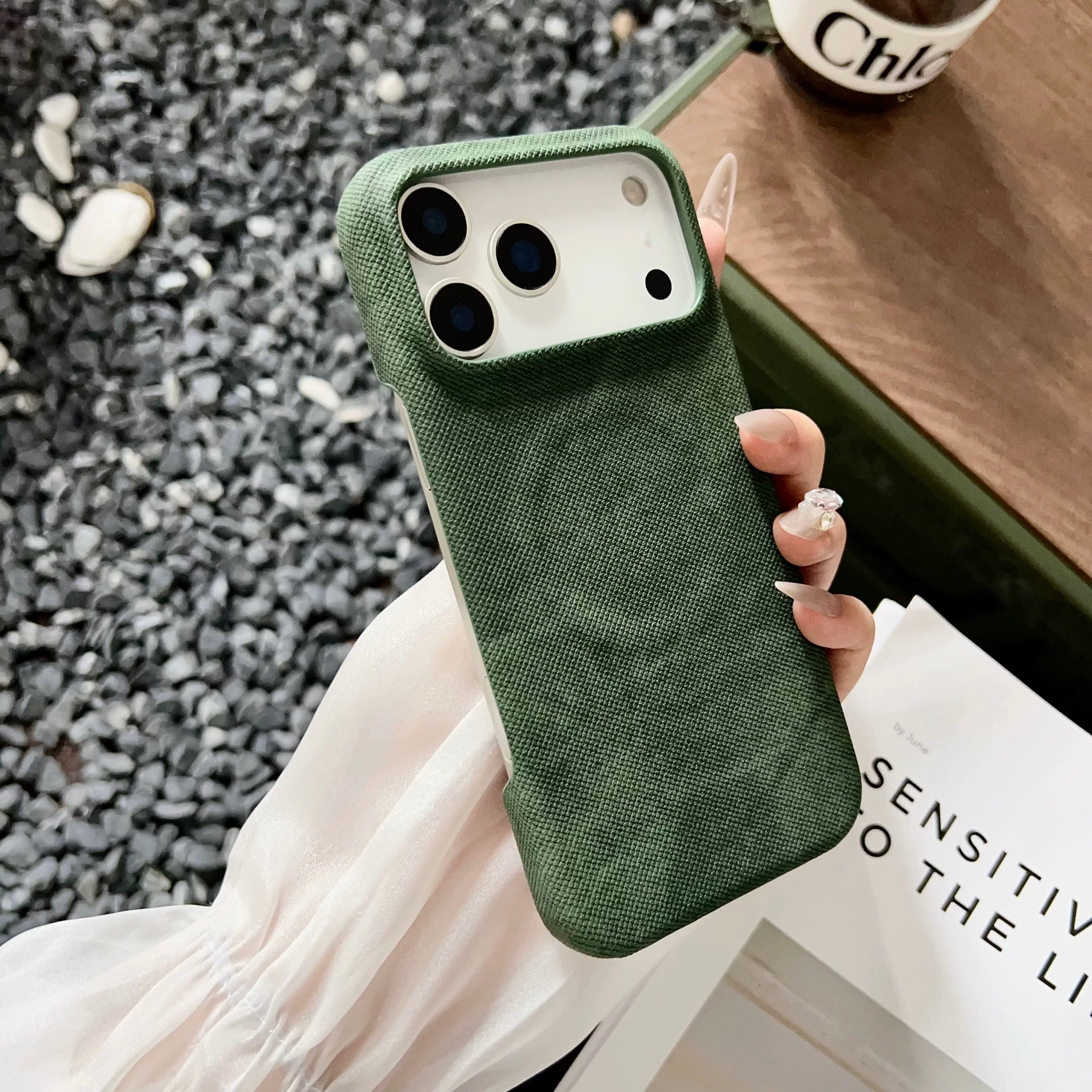 New Electroplated denim magnetic case