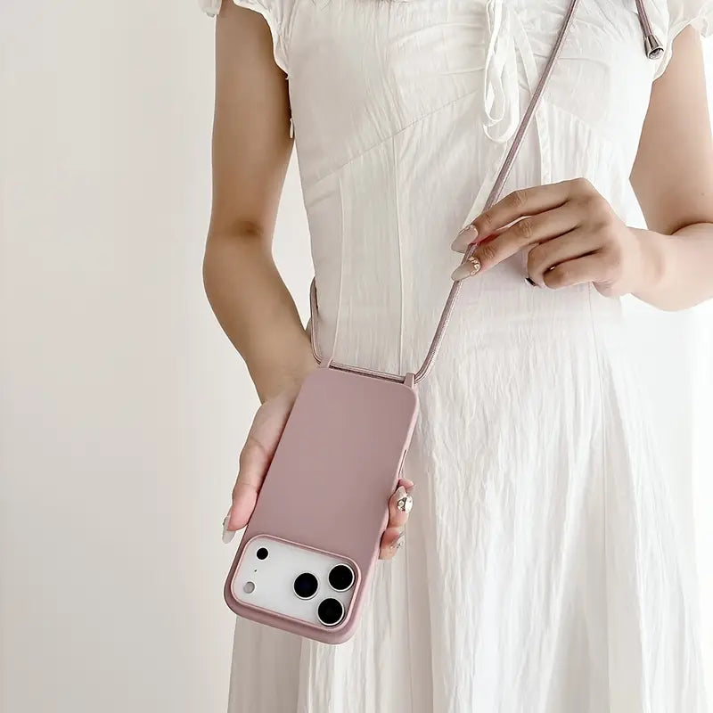 Crossbody Necklace Cord Rope Magnetic Clear Phone Case