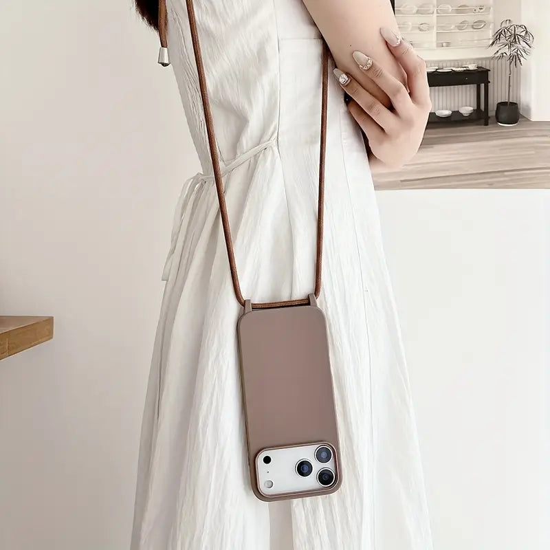 Crossbody Necklace Cord Rope Magnetic Clear Phone Case