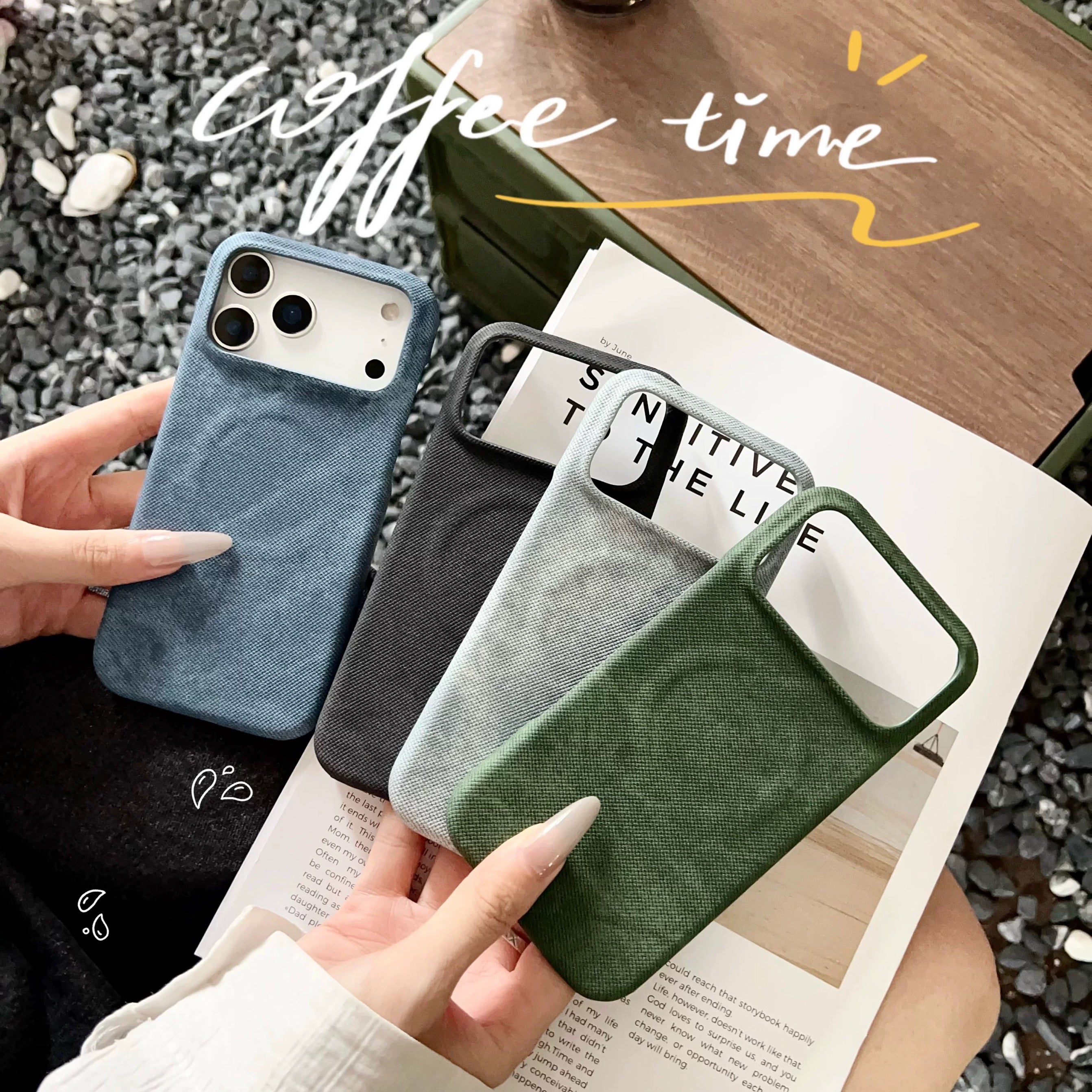 New Electroplated denim magnetic case